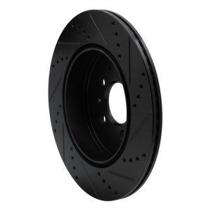 Mazda CX-9 Brake Rotor (1) - Rear Left - R1 Concepts - Drilled & Slotted - Black - `07-`15